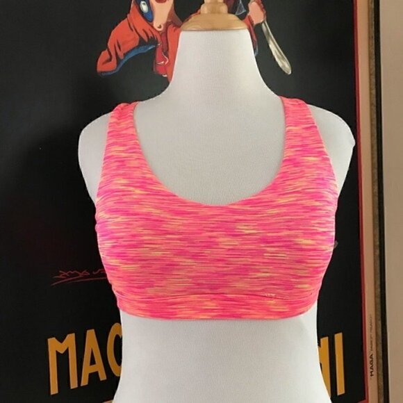 90 Degree by Reflex Strappy Neon Pink Yellow Bra - Picture 11 of 11